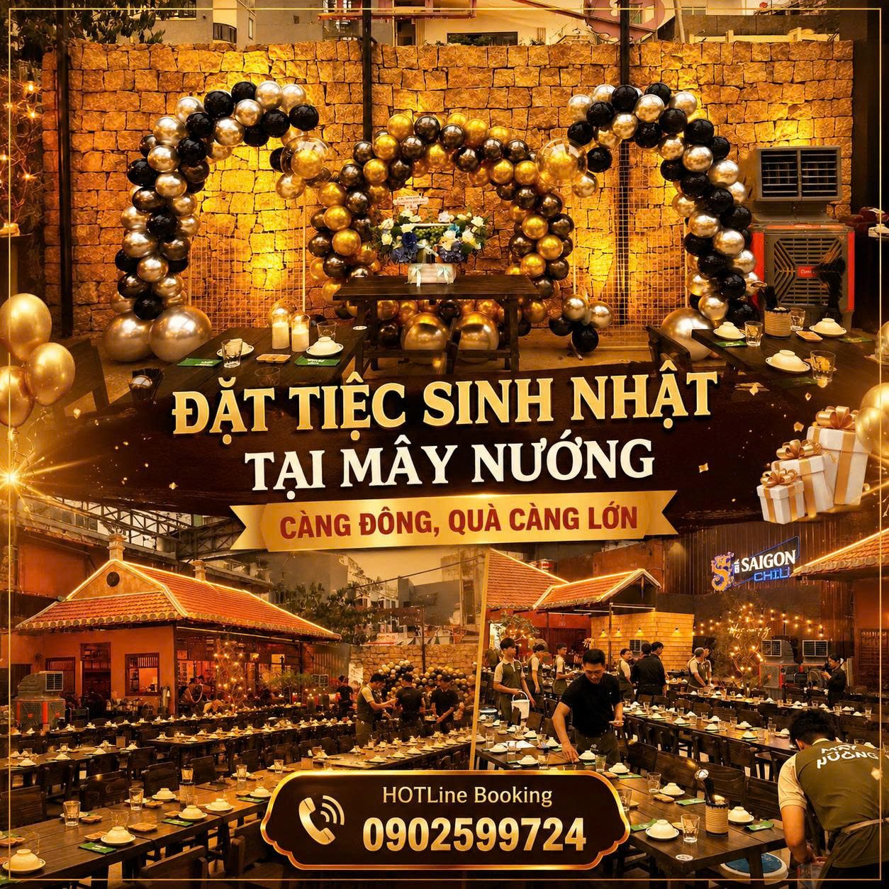 ĐẶT TIỆC SINH NHẬT TẠI MÂY NƯỚNG